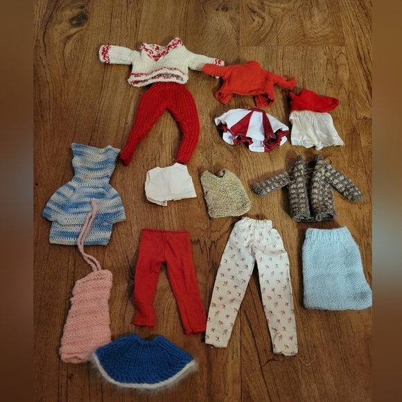 Lot Of Vintage Fashion Doll Clothes Jackets Pants Tops - Picture 1 of 7